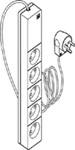 Fem-stik 5R m/j m/ledning hvid